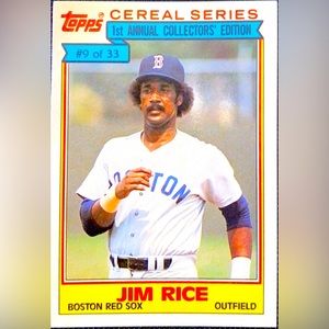 1983 Jim Rice Boston Red Sox Cereal Series Baseball Card - #9 of 33